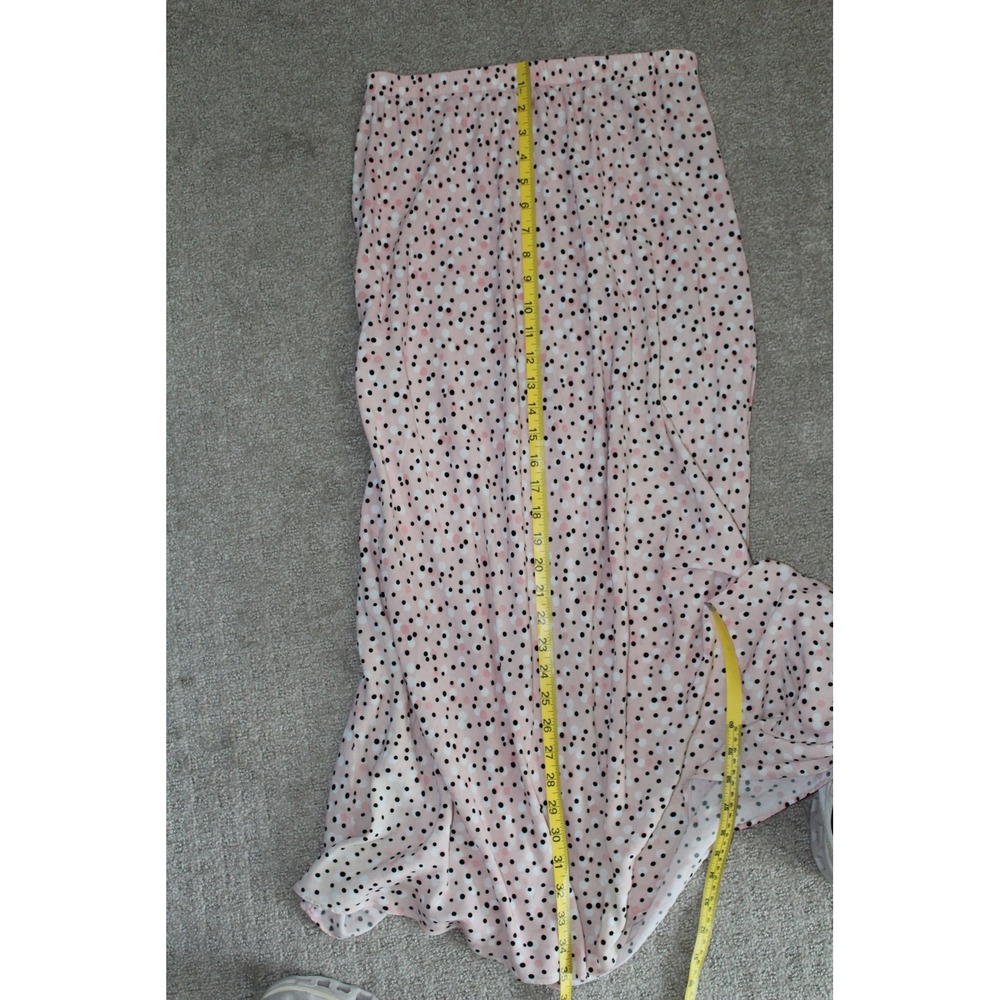 VTG Pink Polka Dot 2 Piece Set Button‎ Front Top & Maxi Skirt Women's Small - Picture 14 of 16